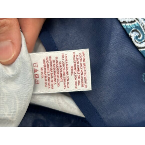 Faded Glory Sleeveless Patchwork Print Blouse Sz L - Picture 6 of 8